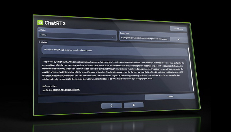 Nvidia добавила в ChatRTX голосовой ввод, поддержку нейросети Google Gemma и поиск фотографии на ПК с помощью OpenAI CLIP